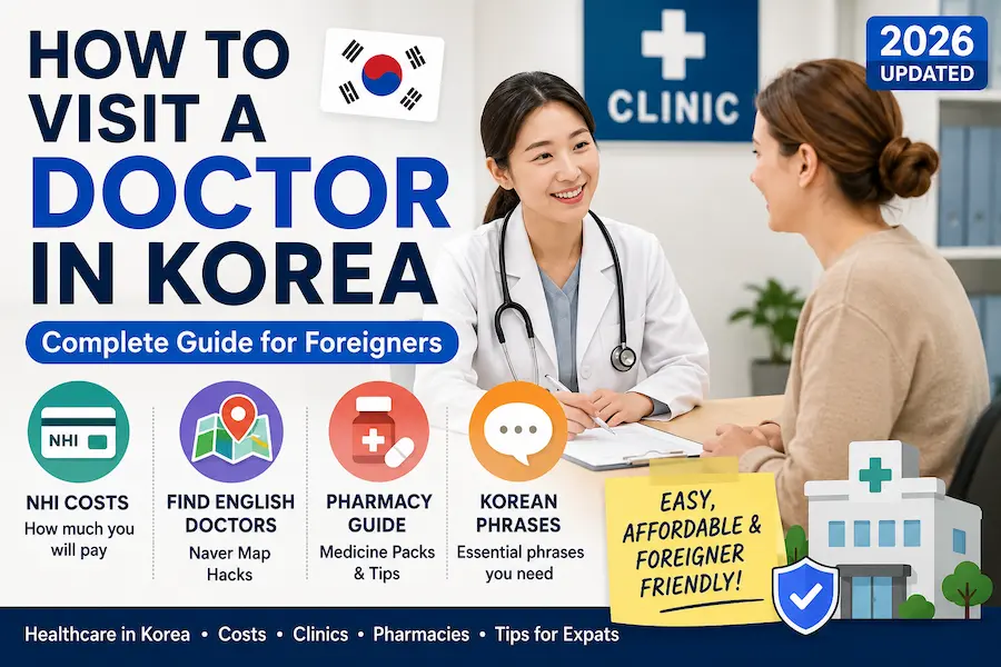 Foreigner visiting a doctor in South Korea healthcare guide