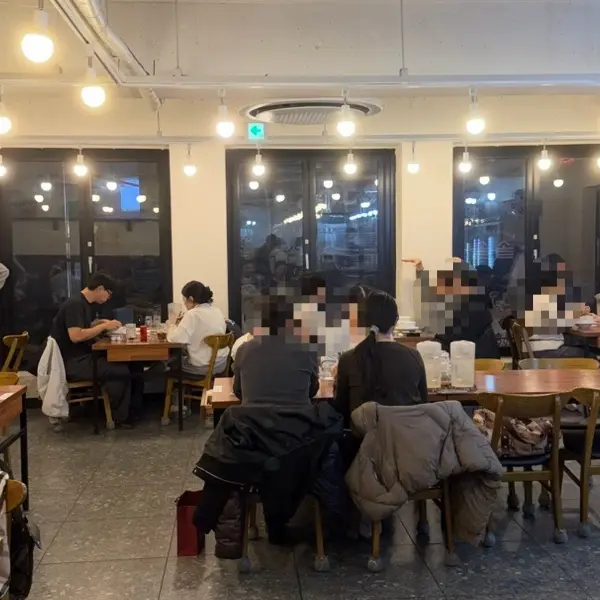Dining area inside OreNo Ramen Gangnam Branch