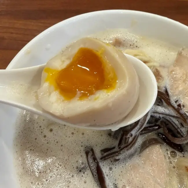 Soft-boiled ramen egg at OreNo Ramen Gangnam