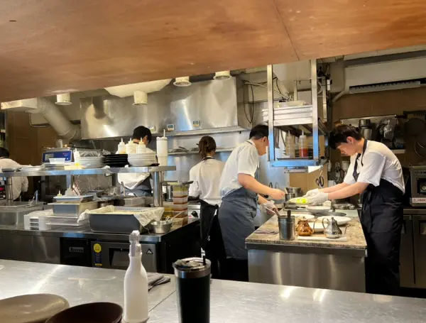 Open kitchen at Osteria Orzo in Hannam-dong, Seoul